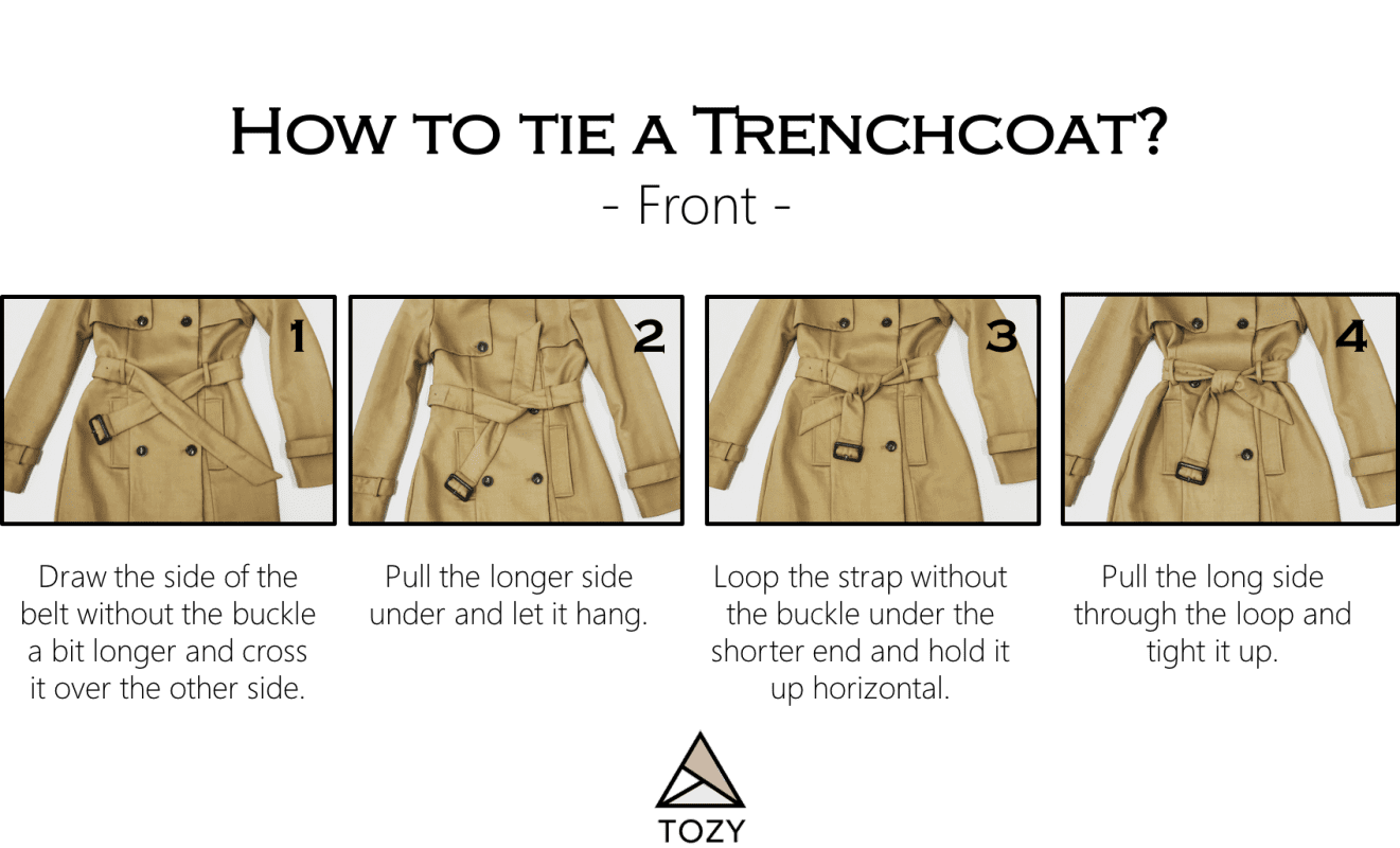 How to tie a trench coat - How to tutorial by Tozy