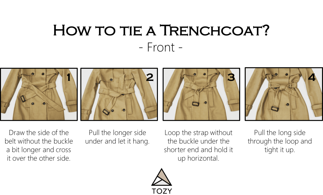 pcnikkie long tie belt trenchcoat